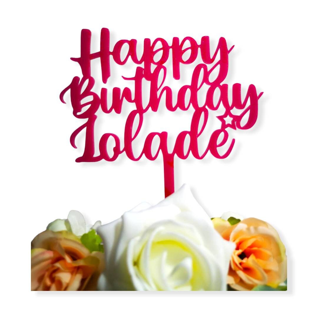 Custom Made Personalised ACRYLIC Cake Topper Birthday Toppers Wedding Decoration Table Centre Piece Party