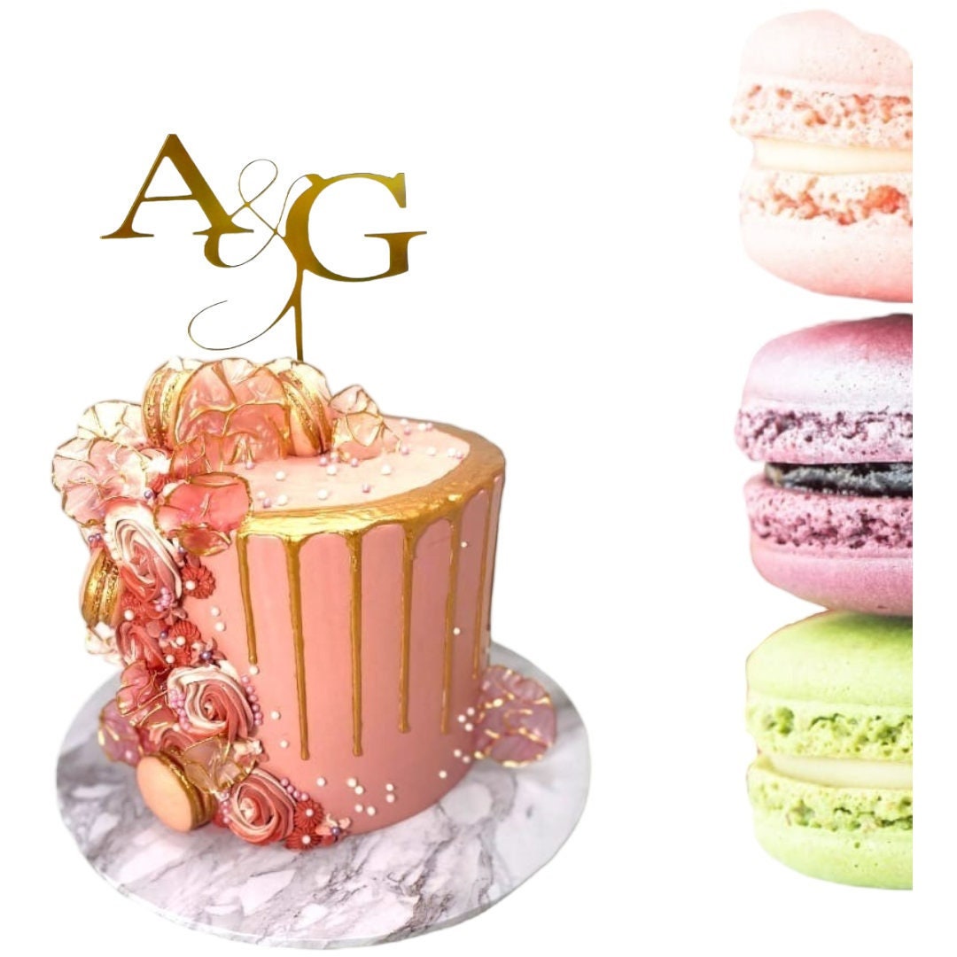 Custom Monogram Acrylic Cake Decoration for Events