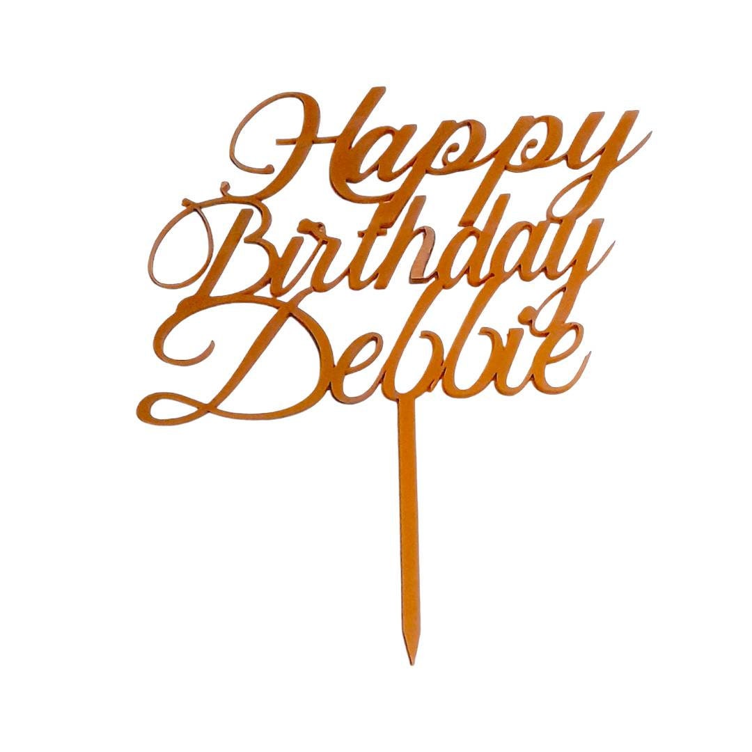 Personalised Acrylic Name Cake Decoration in 16 Colors