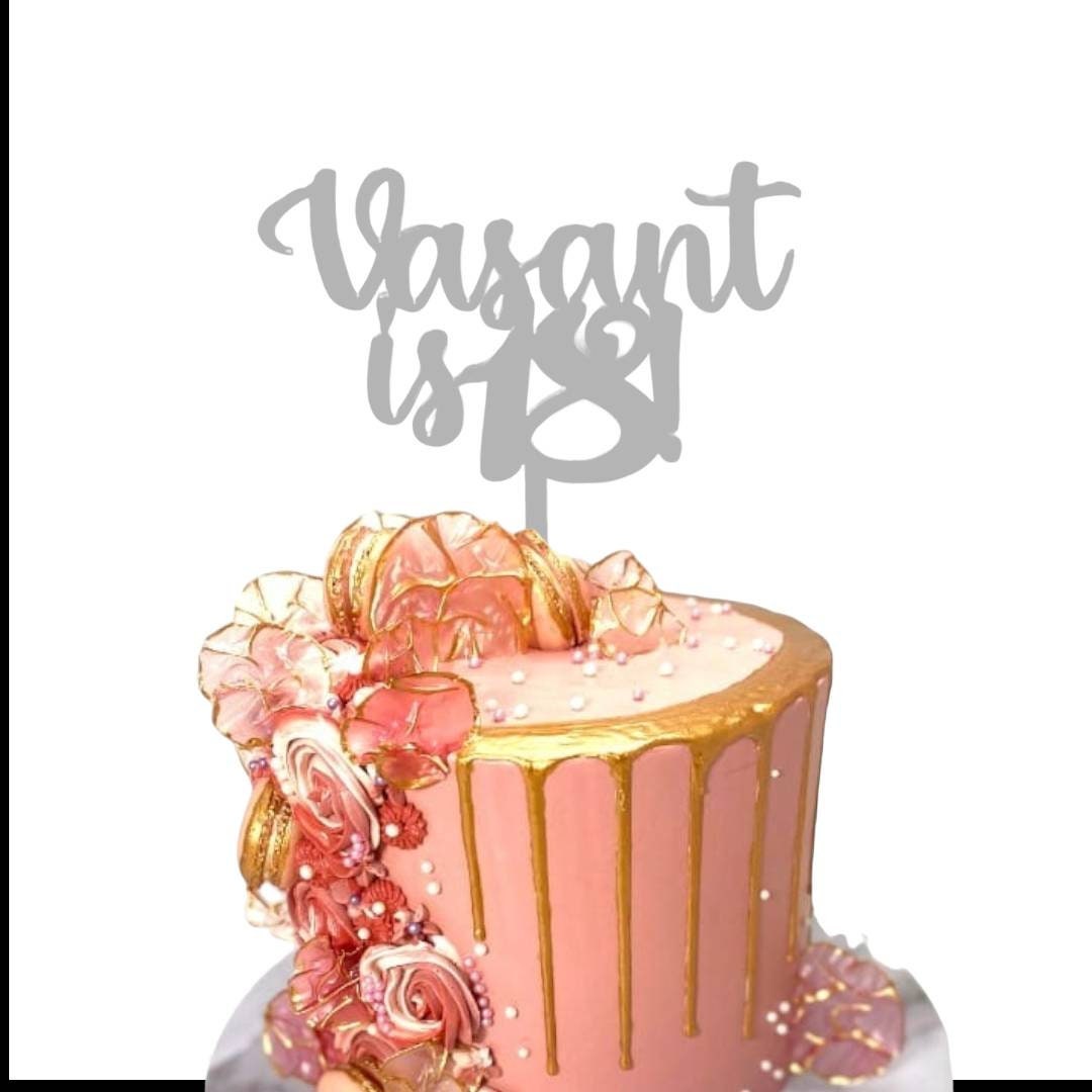 Happy Birthday Cake Topper - Custom Acrylic Cake Topper, Personalised Cake Topper, Cake Decoration Toppers, 16 different colours