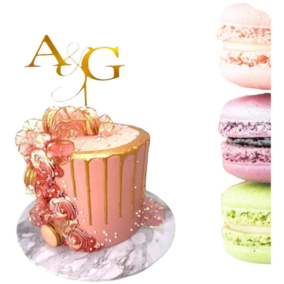 Custom Monogram Acrylic Cake Decoration for Events