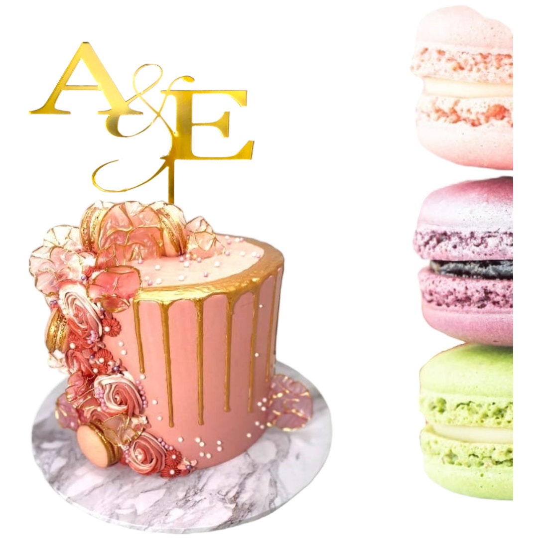 Custom Monogram Acrylic Cake Decoration for Events
