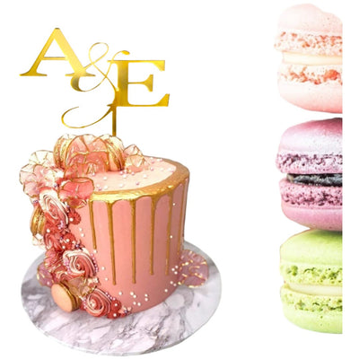 Custom Monogram Acrylic Cake Decoration for Events