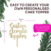 Thirty Cake Topper, 30th Birthday, Custom Acrylic Toppers, Personalised Decorations