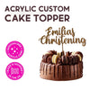 Personalized Christening Baptism Cake Decoration Acrylic Gold Custom Design