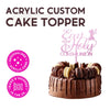 Custom Acrylic Holy Communion Cake Topper in Mirror Gold Finish