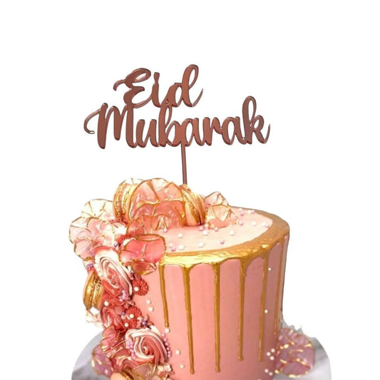 Eid Mubarak Custom Acrylic Cake Decoration in 16 Colors