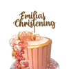 Personalized Christening Baptism Cake Decoration Acrylic Gold Custom Design