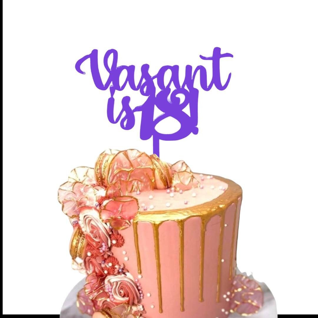 Happy Birthday Cake Topper - Custom Acrylic Cake Topper, Personalised Cake Topper, Cake Decoration Toppers, 16 different colours