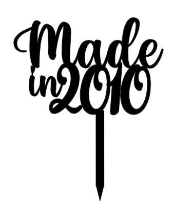 Made in 1983 Acrylic Cake Topper, 1973, 1993, 1963, 1953, 2000, 2010, 2020 Acrylic Toppers - Personalised - ANY Year 40th, 30th, 20th, 13th