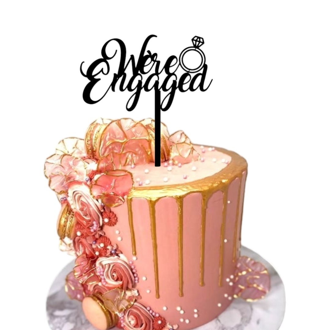 Engagement Party Cake Topper | 3mm Premium Acrylic | Party Decoration | 24+ Colours |