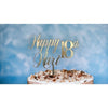 Personalized Gold Mirror Acrylic Cake Topper for Birthday