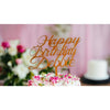 Personalized Gold Mirror Acrylic Cake Topper for Birthday