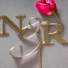 Custom Acrylic Initials Cake Topper Personalised for Weddings Anniversary Engagement