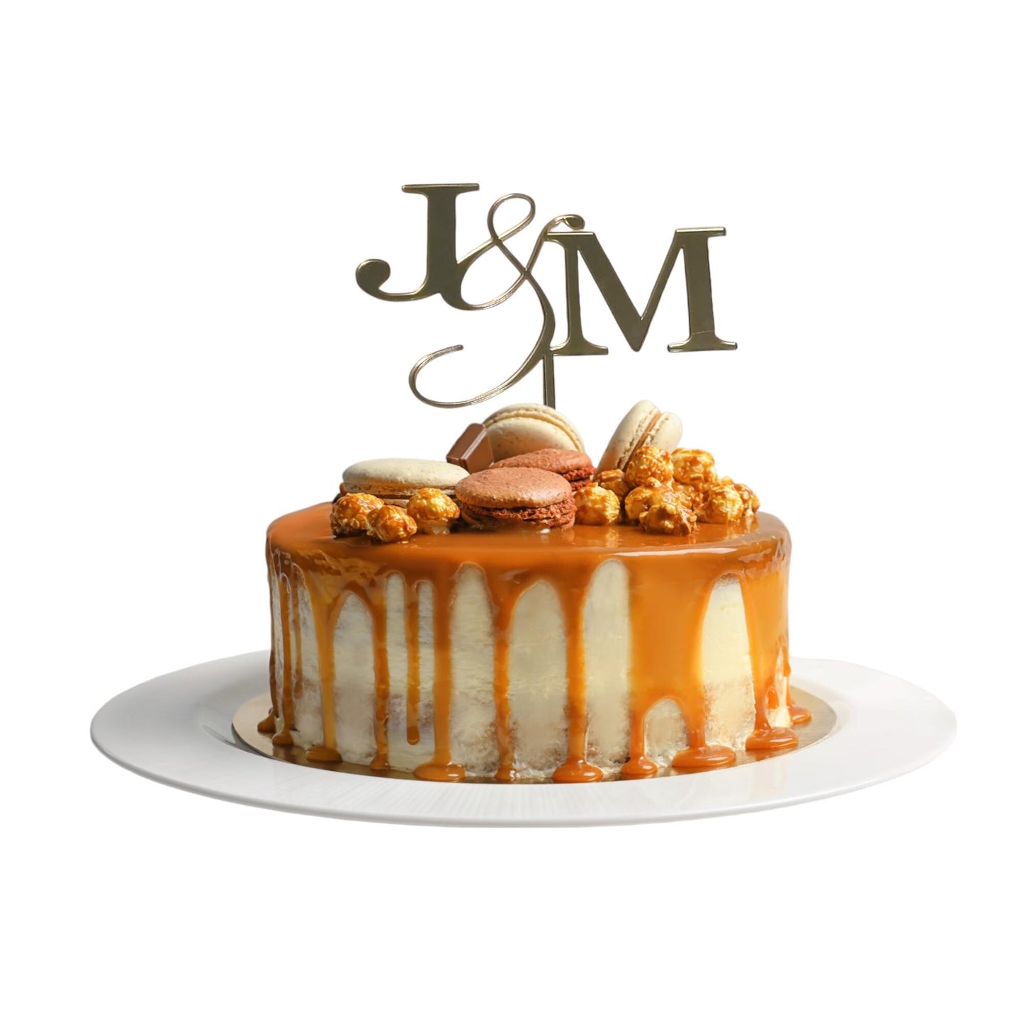 Custom Acrylic Initials Cake Topper Personalised for Weddings Anniversary Engagement