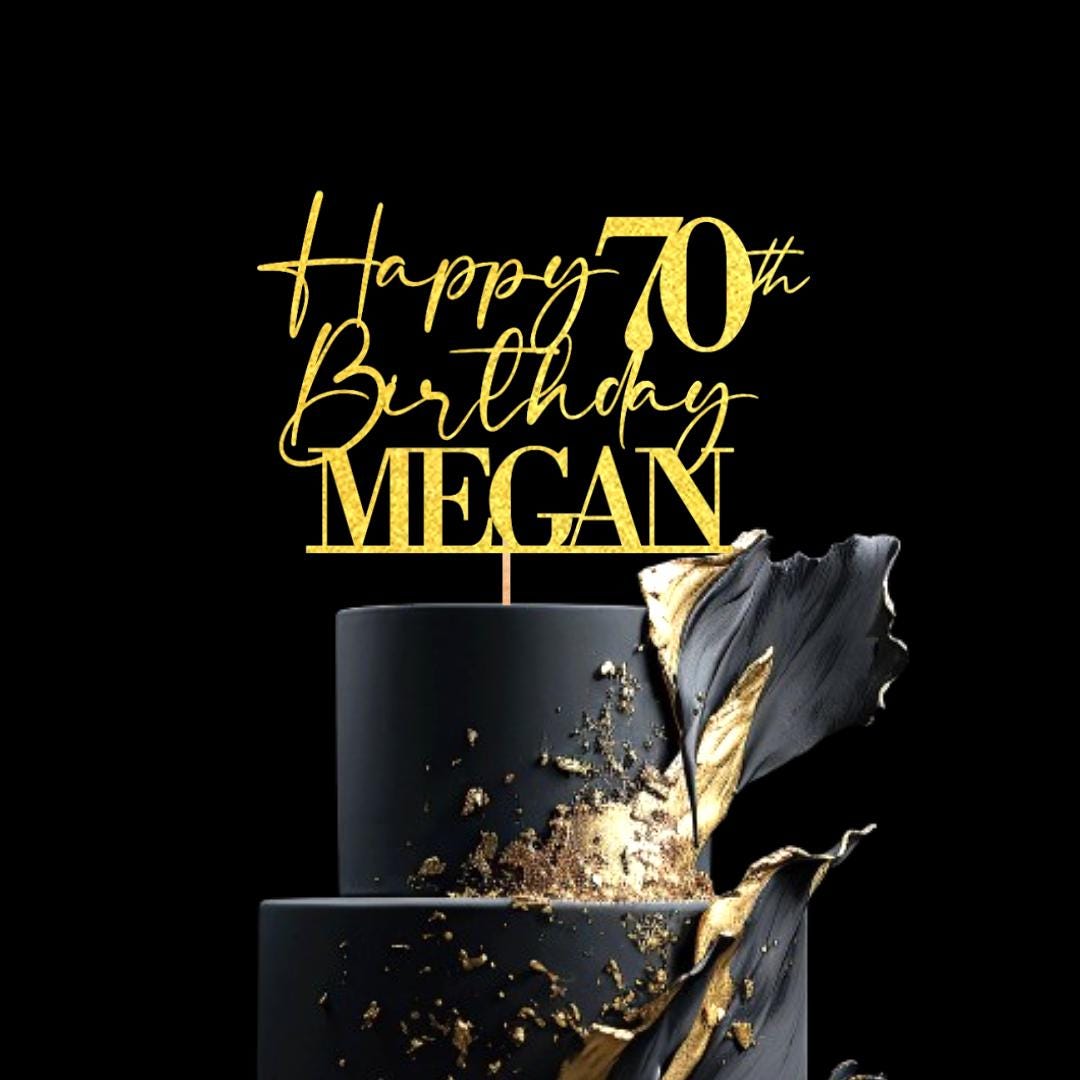 Happy Birthday Party Decoration Custom Glitter Personalised Cake Topper Any Age & Name Mum Dad Grandma Grandad 30th 40th 50th 60th 70th 80th