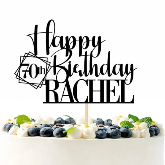 Personalised Happy Birthday Cake Topper