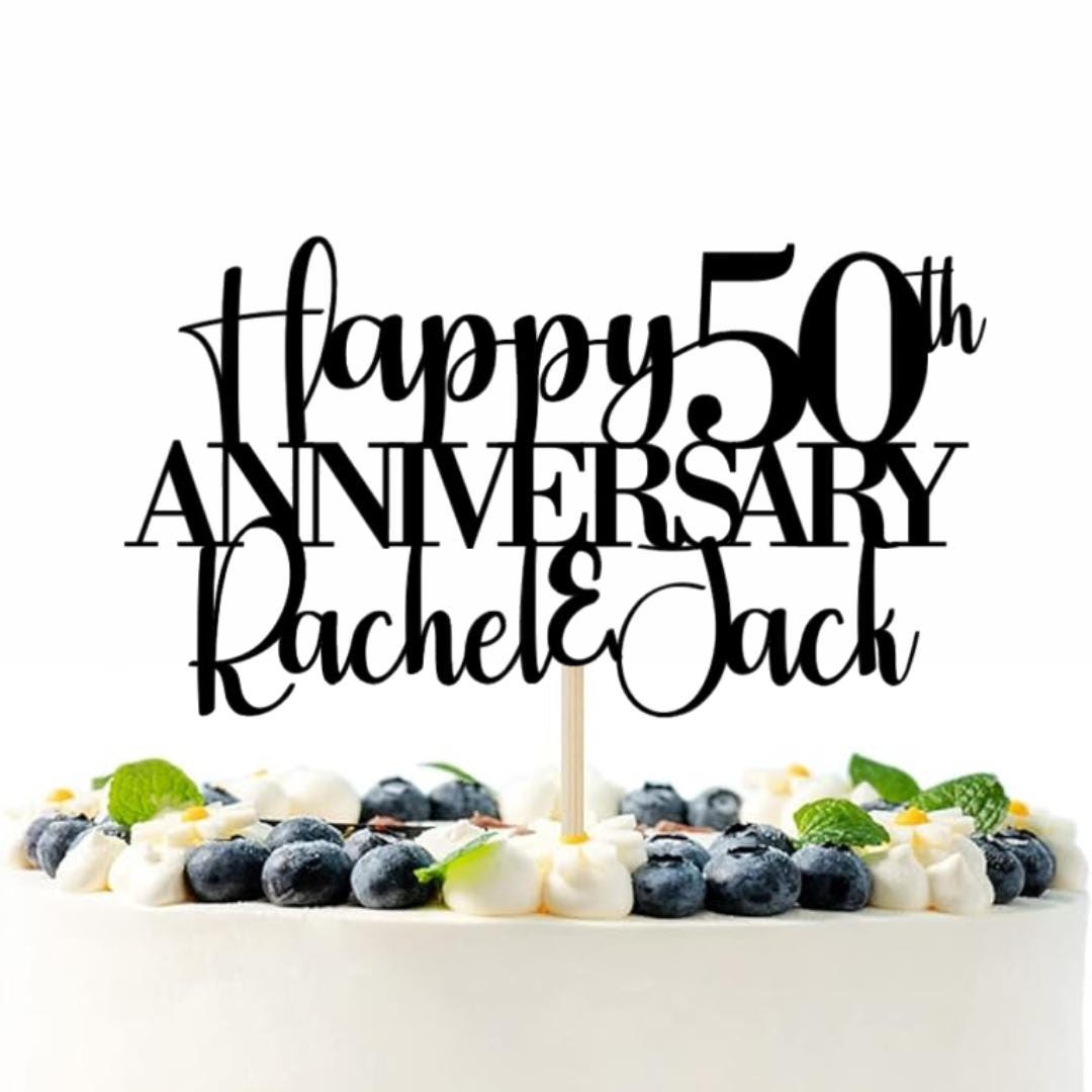 Personalised Anniversary Cake Topper, 30th Wedding Anniversary Cake Topper, Golden Anniversary Cake Topper, 30th Anniversary Cake Topper