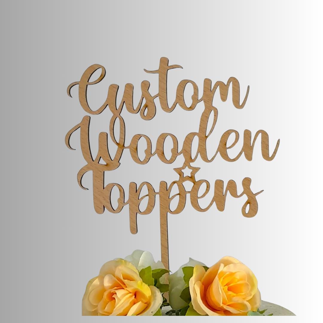 Personalised Rustic Cake Topper for Weddings, Birthdays, and Celebrations