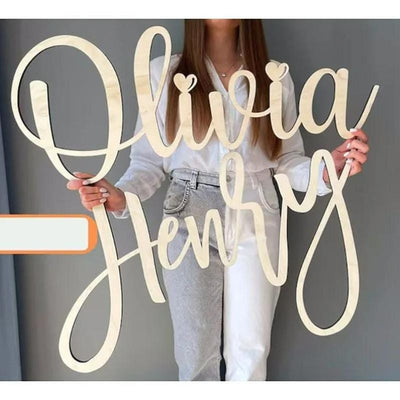Custom Name Sign Personalized Wooden Name Sign for Nursery Wall Decor Wood Letters Baby Nursery Name Sign Wooden Sign Baby Name Sign