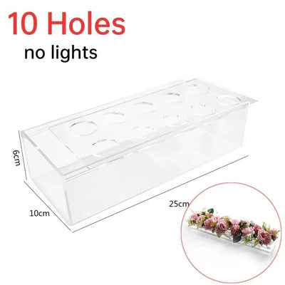 Luxury Rectangular Acrylic Floral Centerpiece Vase