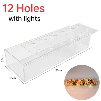 Luxury Rectangular Acrylic Floral Centerpiece Vase