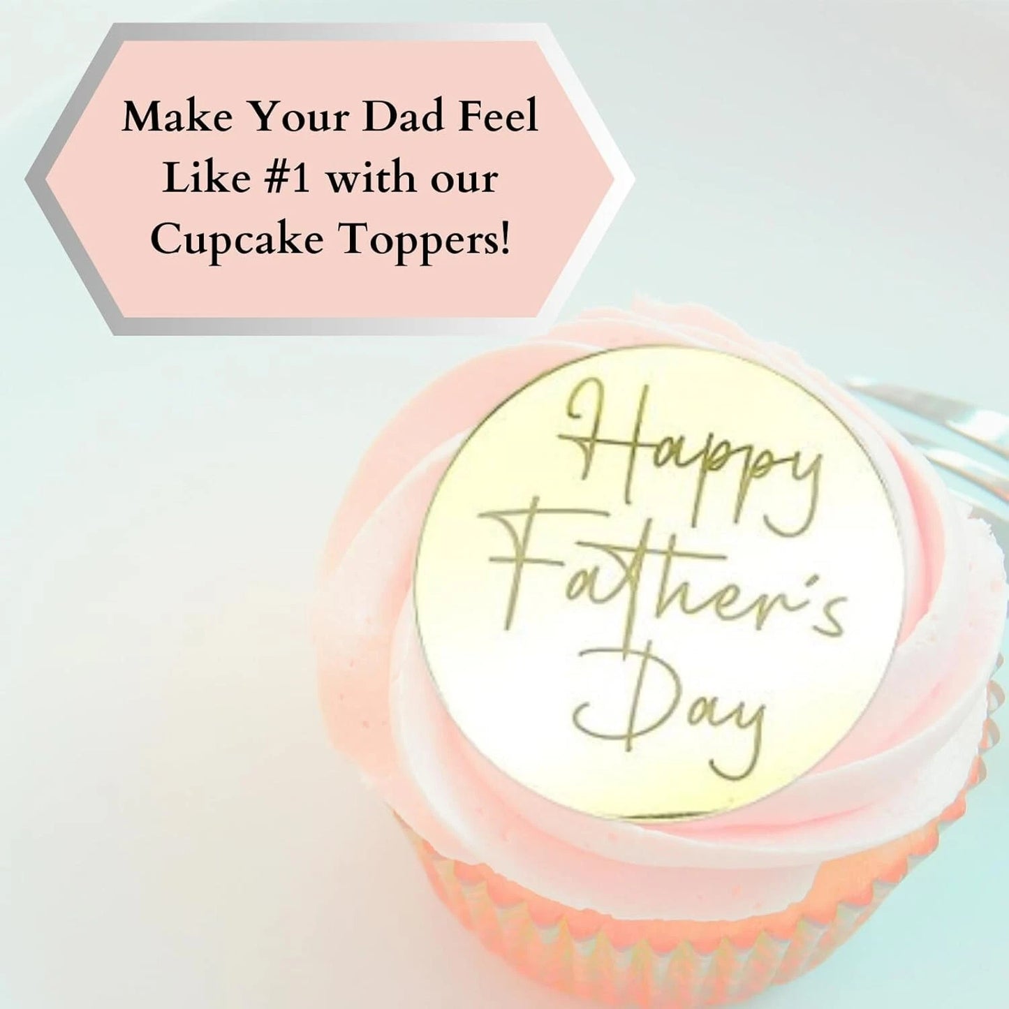 6x Happy Father's Day Cupcake Discs Father's Day Cake decorations