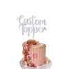 Custom Cake Topper Made From Premium Double Sided Glitter Card