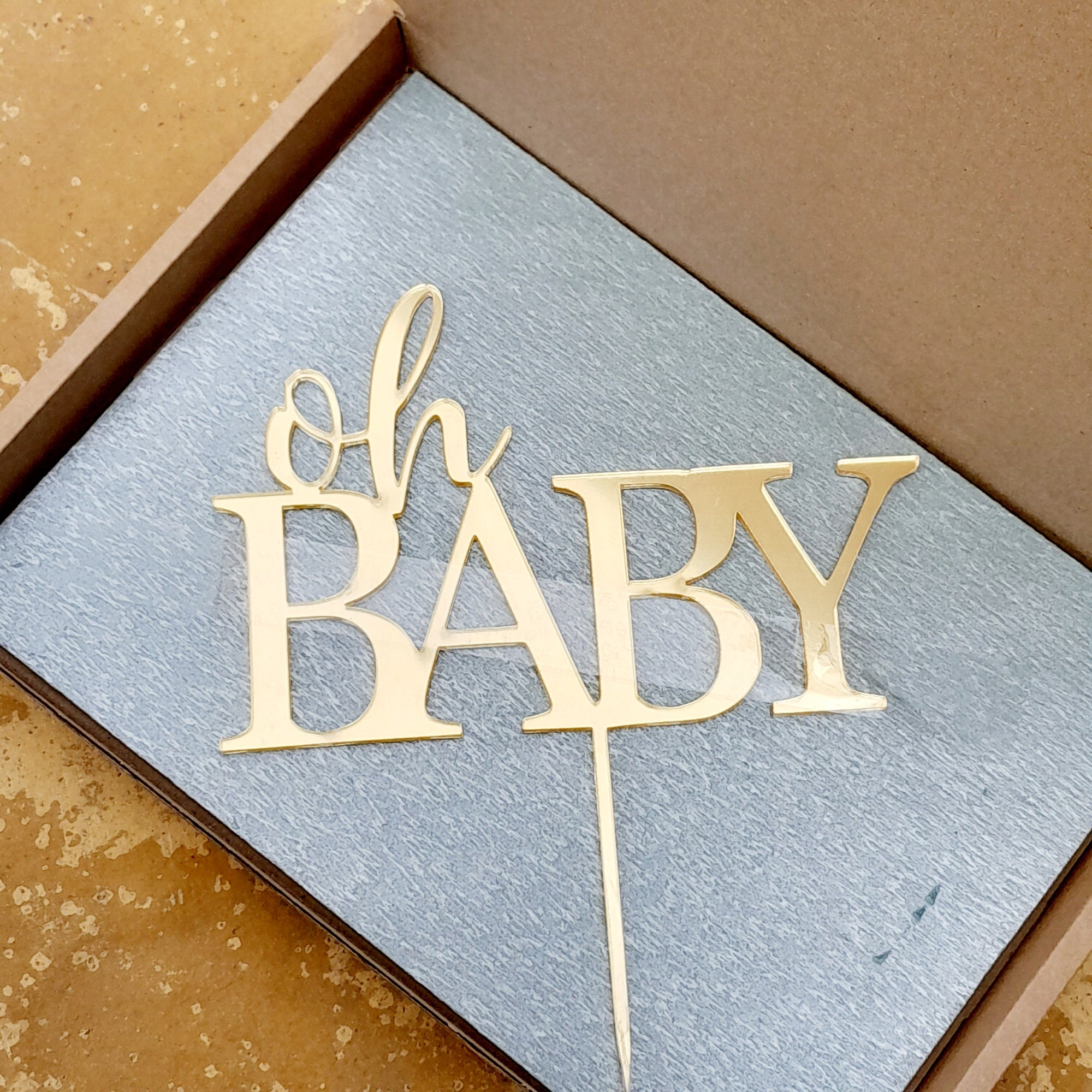 Oh Baby Acrylic Cake Topper Made From Premium 3mm Acrylic